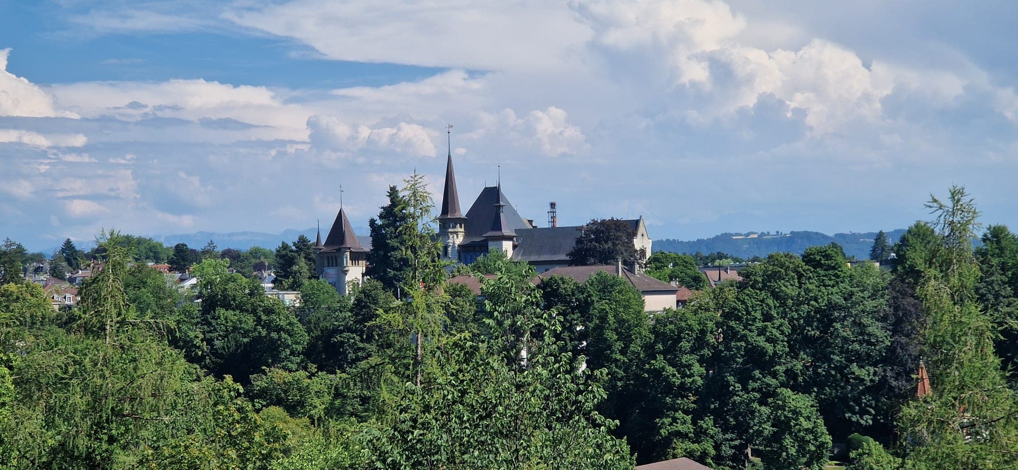 A church on a wooded hillside outside Bern